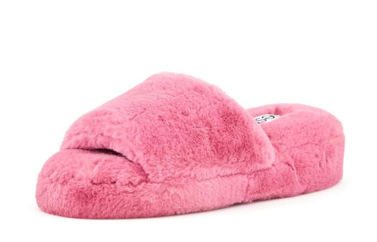 Pink furry slippers