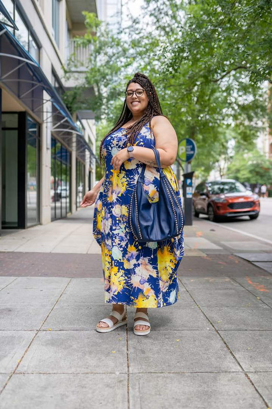 Splash dress with pockets