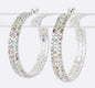 Rhinestones Iconic Hoop Earrings