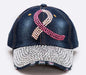 Pink Ribbon Bling Cap