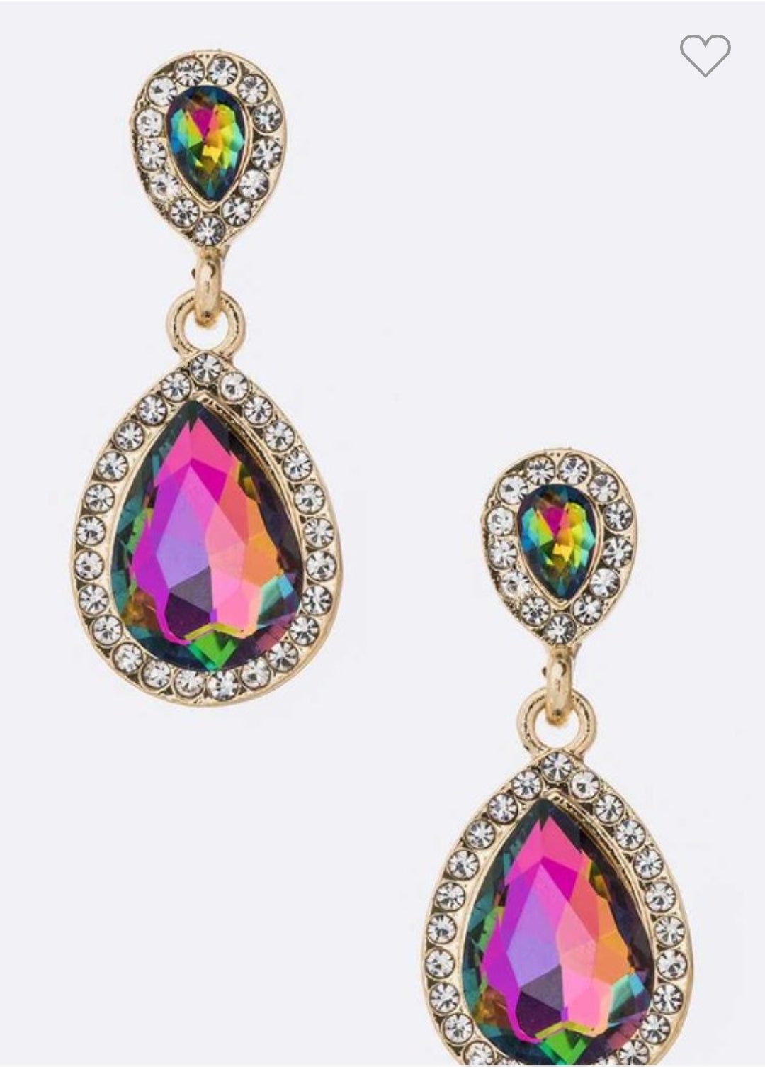 Teardrop Crystal Earrings