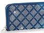 Denim blue rhinestone wallet