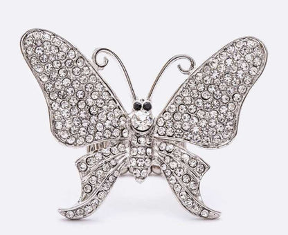 Crystal Butterfly stretch ring