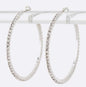 Rhinestone single row classic Hoops