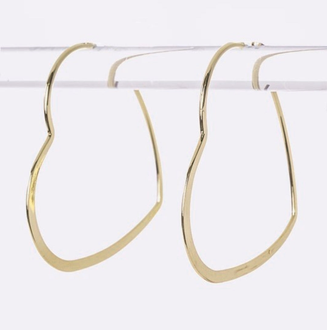 Heart shape iconic Hoops