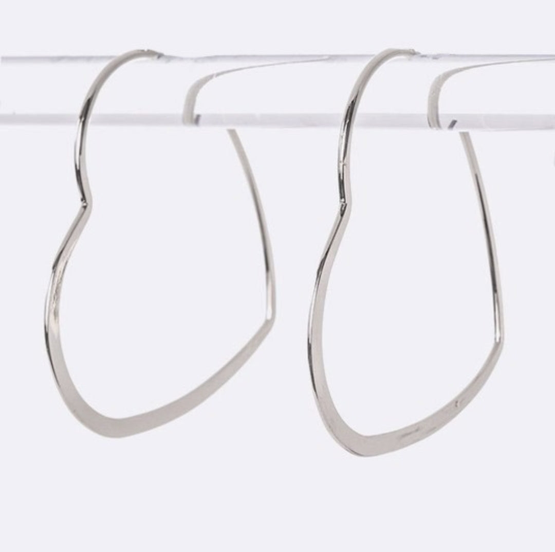 Heart shape iconic Hoops